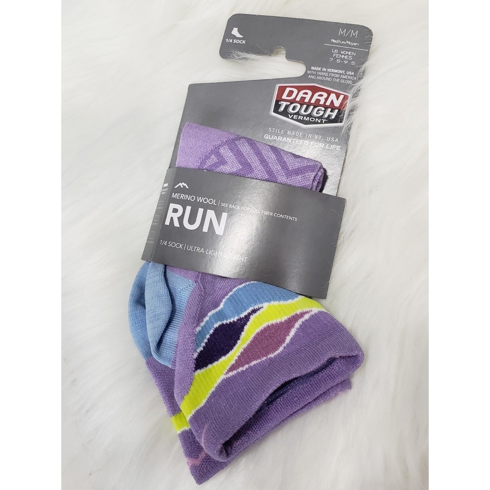 NEW DARN TOUGH womens medium 1/4 socks ultra lightweight merino wool